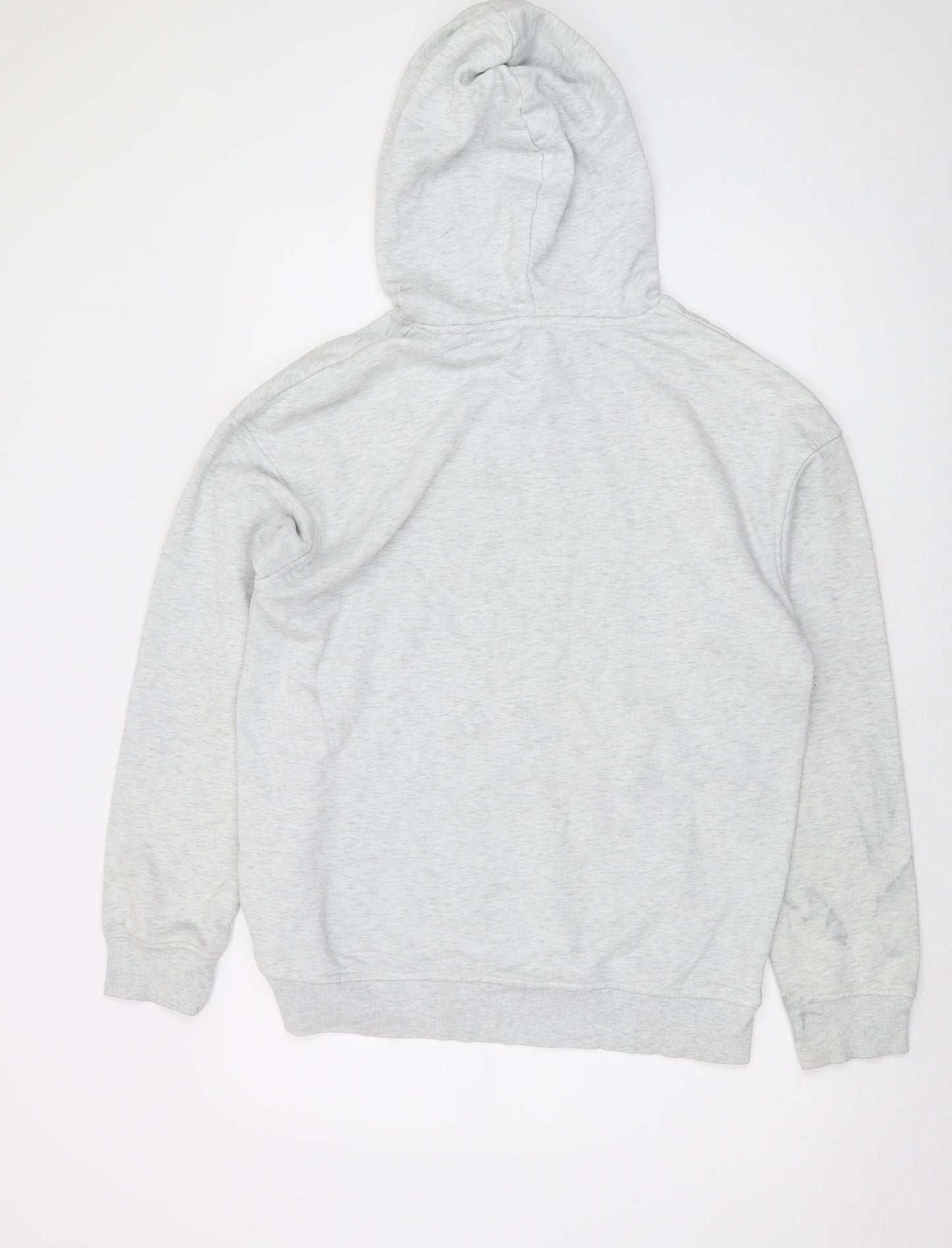 JACK & JONES Mens Grey Cotton Pullover Hoodie Size L