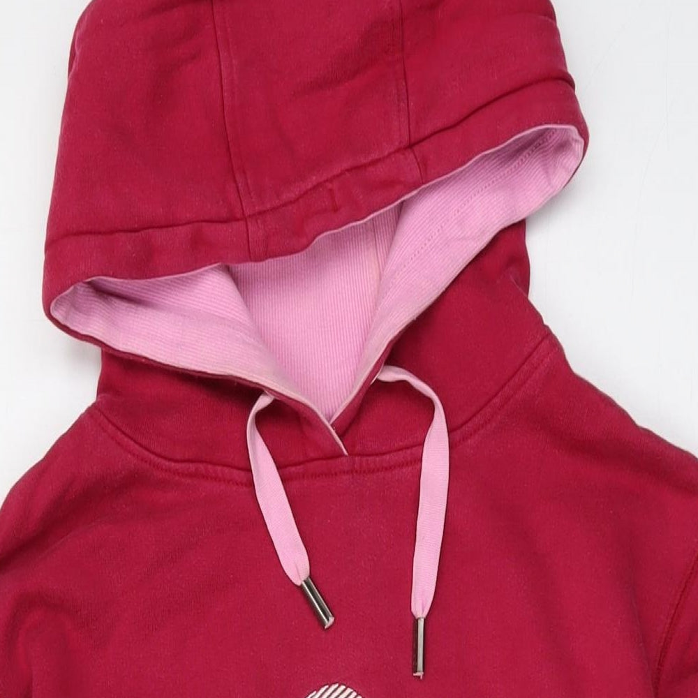 Animal Womens Pink Cotton Pullover Hoodie Size 14 Pullover