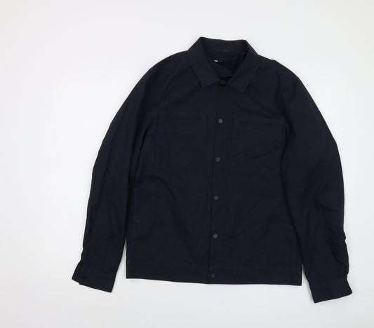 COS Mens Blue Jacket Size S Snap