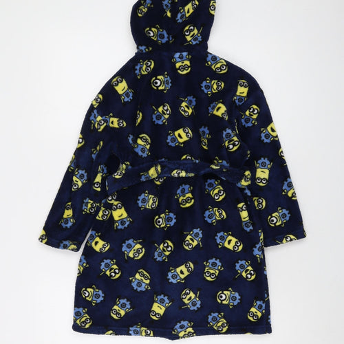 Minions Boys Blue Geometric Polyester Robe Size 4-5 Years Tie