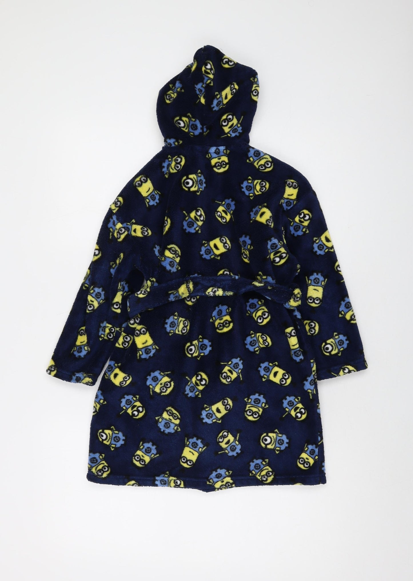 Minions Boys Blue Geometric Polyester Robe Size 4-5 Years Tie