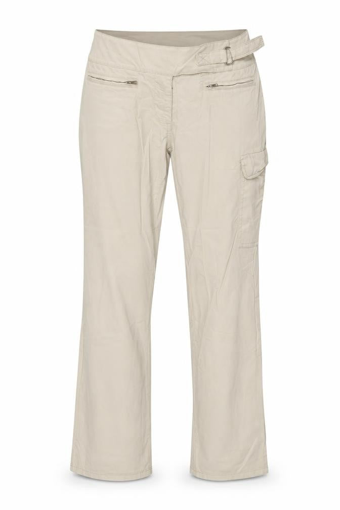 Sportmax Womens Beige Cotton Trousers Size 10 L26 in Regular Hook & Eye