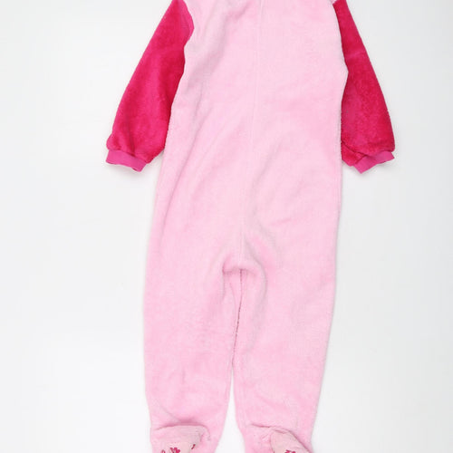 Peppa Pig Girls Pink Geometric Polyester Kimono Robe & Gown Set Size 4-5 Years Zip