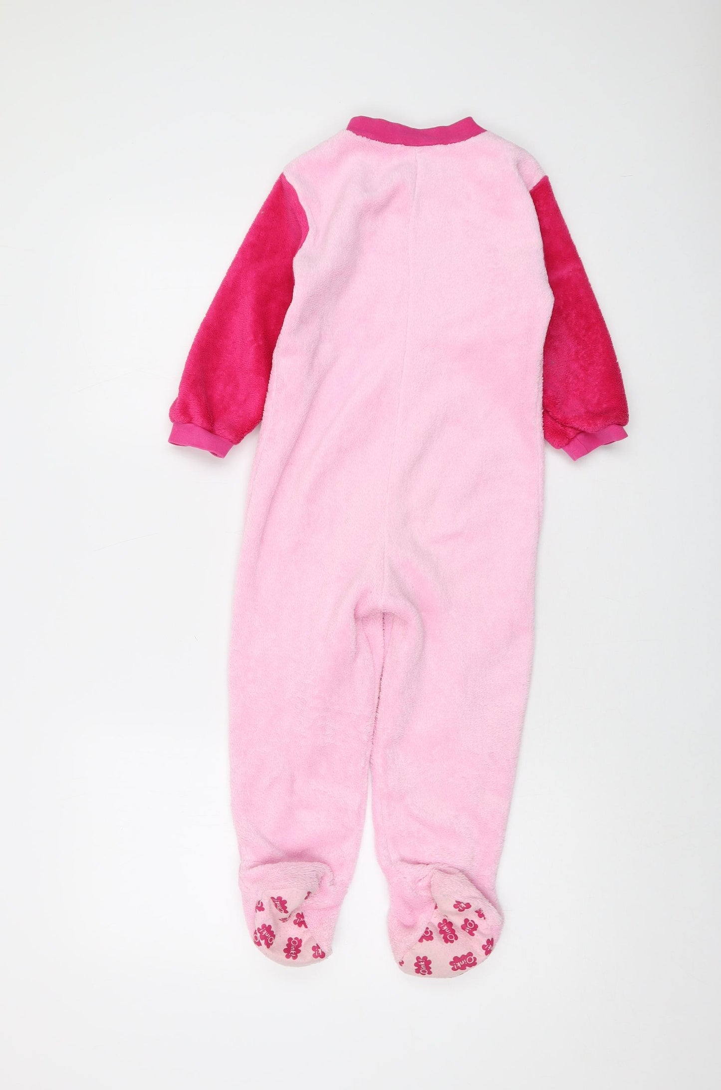 Peppa Pig Girls Pink Geometric Polyester Kimono Robe & Gown Set Size 4-5 Years Zip