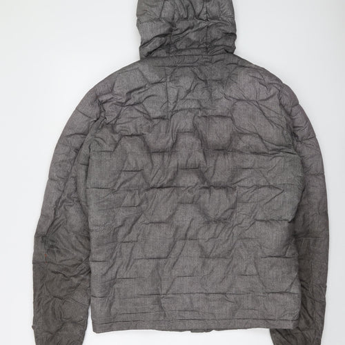 Superdry Mens Grey Puffer Jacket Jacket Size M Zip