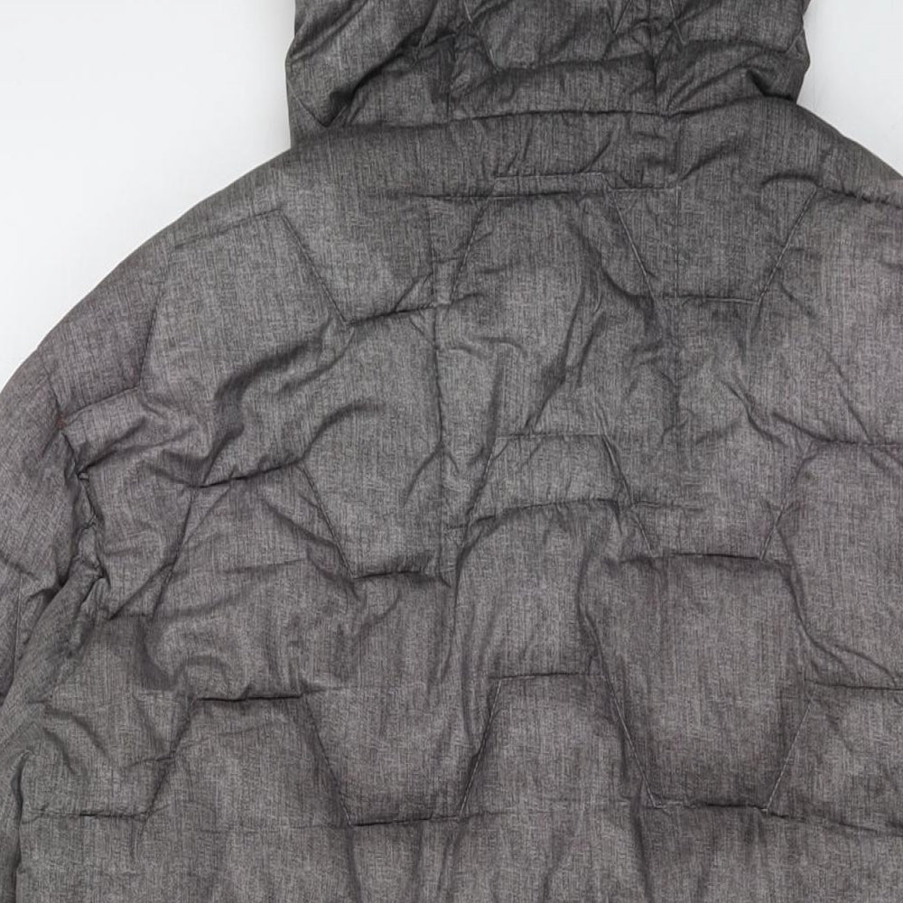 Superdry Mens Grey Puffer Jacket Jacket Size M Zip