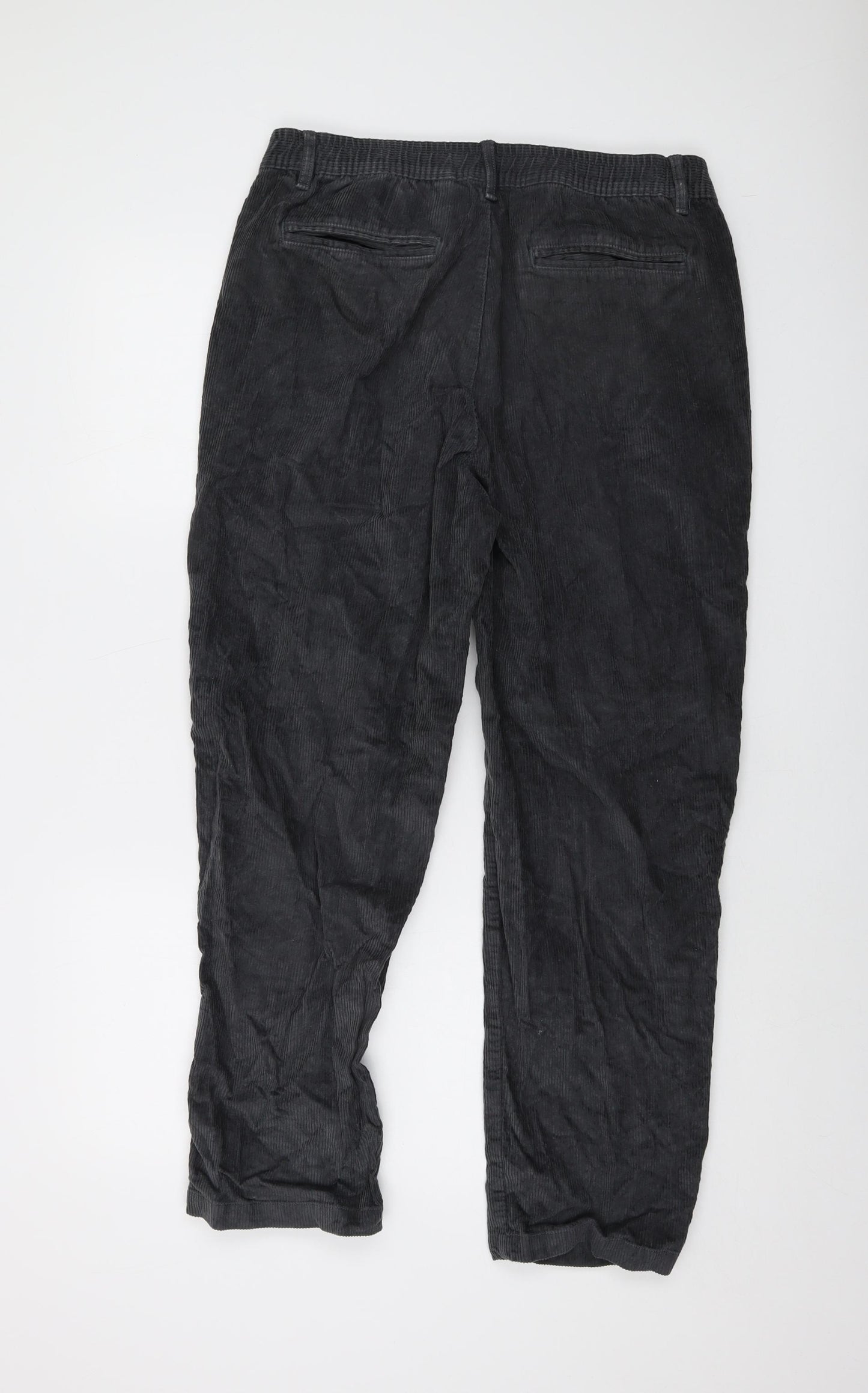 Gap Mens Grey Cotton Trousers Size M L27 in Regular Button