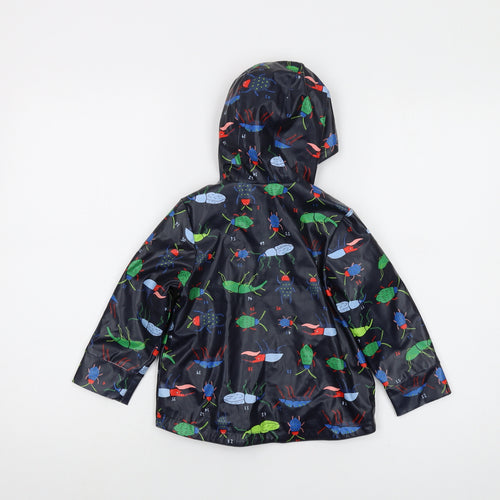Joues Boys Blue Geometric Rain Coat Coat Size 2 Years Zip