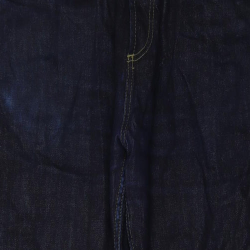Carhartt Mens Blue Cotton Straight Jeans Size 38 in L32 in Regular Button