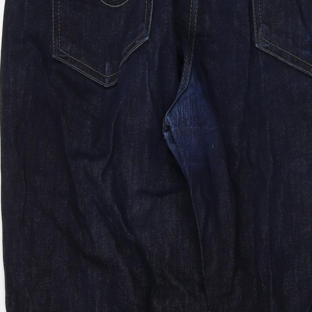 Carhartt Mens Blue Cotton Straight Jeans Size 38 in L32 in Regular Button
