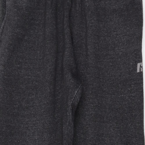 Russell Athletic Mens Grey Polyester Trousers Size M L32 in Regular Drawstring