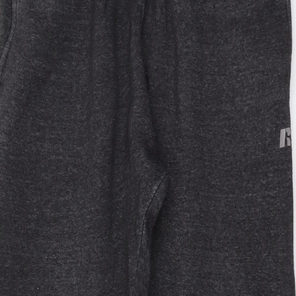 Russell Athletic Mens Grey Polyester Trousers Size M L32 in Regular Drawstring