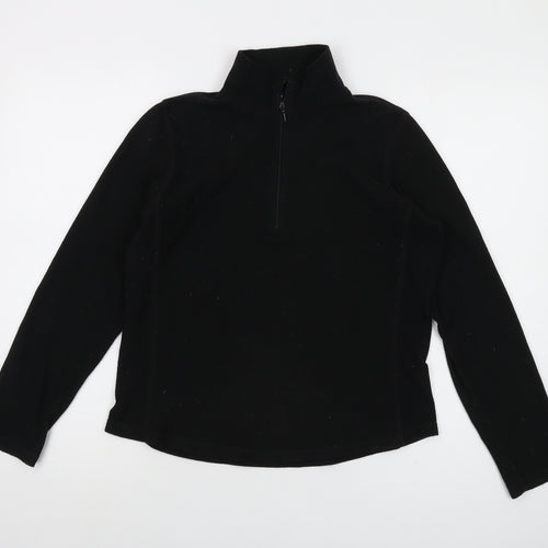 Gap Womens Black Polyester Pullover Sweatshirt Size S Zip