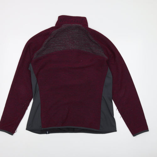 Weird Fish Womens Purple Polyester Pullover Sweatshirt Size 16 Zip