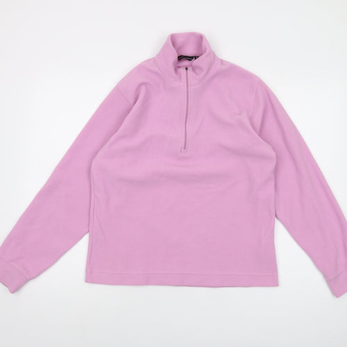 Campagnolo Womens Purple Polyester Pullover Sweatshirt Size S Zip