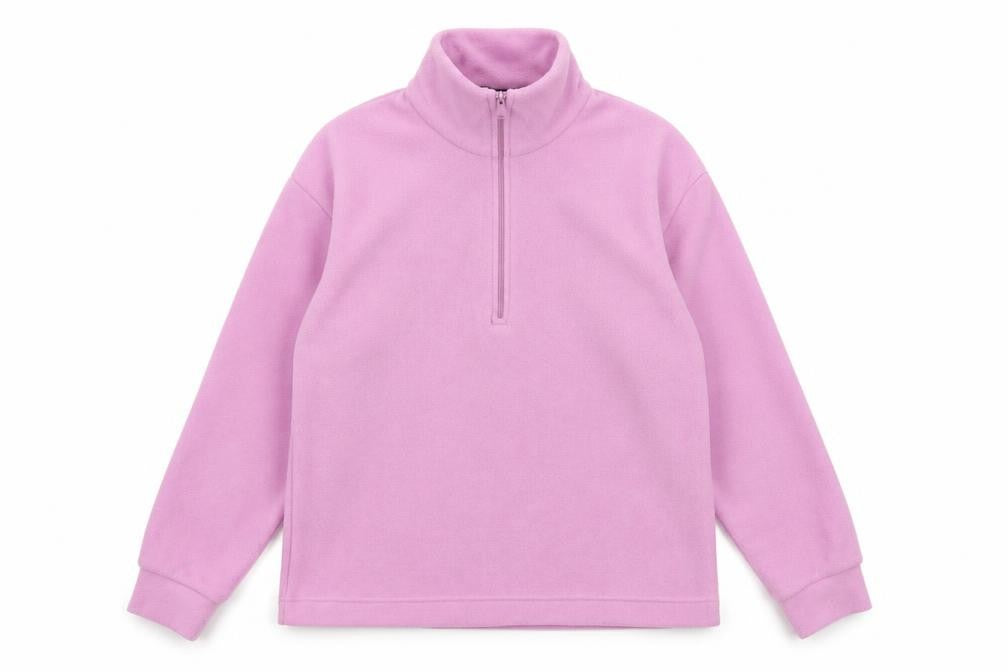 Front view of Campagnolo women’s purple polyester pullover sweatshirt, size S, zip