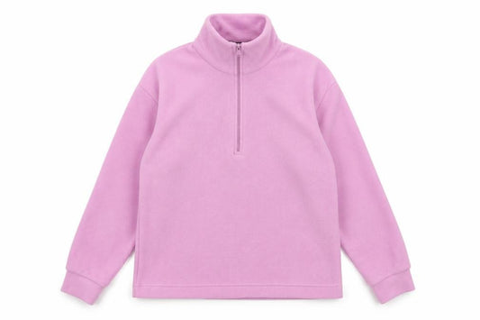 Front view of Campagnolo women’s purple polyester pullover sweatshirt, size S, zip
