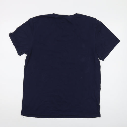 Sonneti Mens Blue Cotton T-Shirt Size L Crew Neck - Metropolis