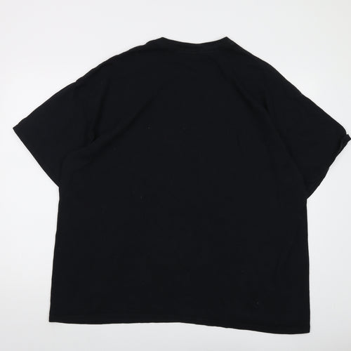 The Beatles Mens Black Cotton T-Shirt Size 2XL Crew Neck