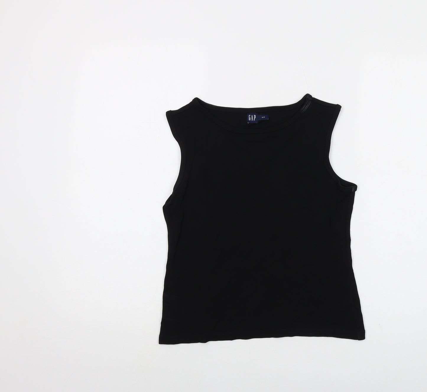 Gap Womens Black Polyester Basic Tank Size S Round Neck