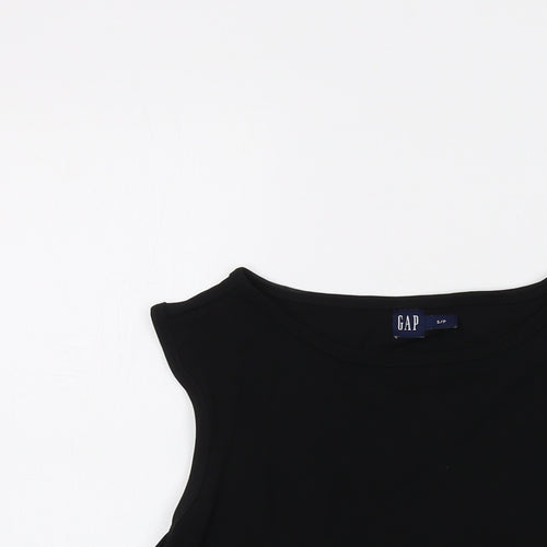 Gap Womens Black Polyester Basic Tank Size S Round Neck
