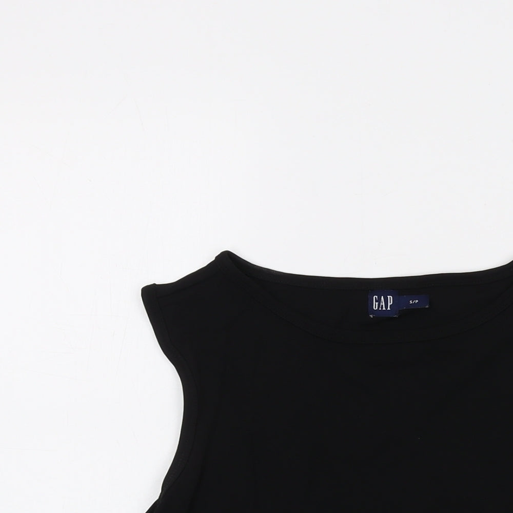 Gap Womens Black Polyester Basic Tank Size S Round Neck