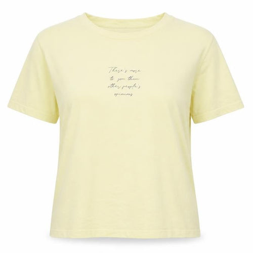 Mango Womens Yellow Polyester Basic T-Shirt Size M Crew Neck