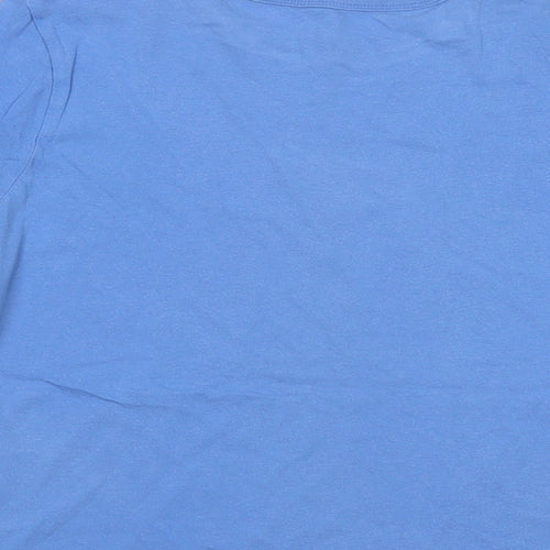 Gap Boys Blue Cotton Basic T-Shirt Size 10-11 Years Crew Neck Pullover
