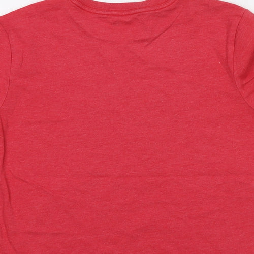 Gap Boys Red Cotton Basic T-Shirt Size 10-11 Years Crew Neck Pullover