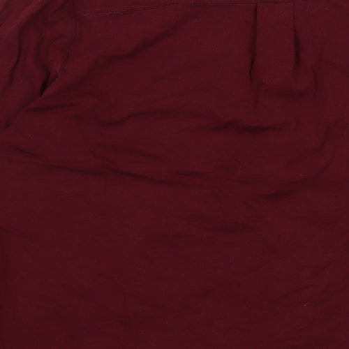 Lands' End Mens Purple Polyester T-Shirt Size L V-Neck