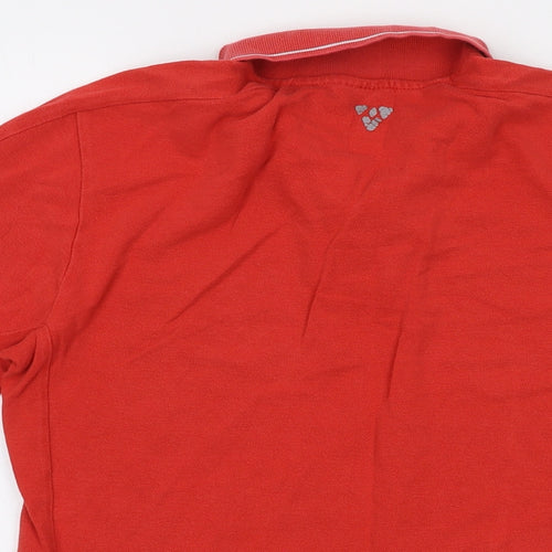 PUMA Mens Red Polyester Polo Size M Collared Button - Arsenal FC