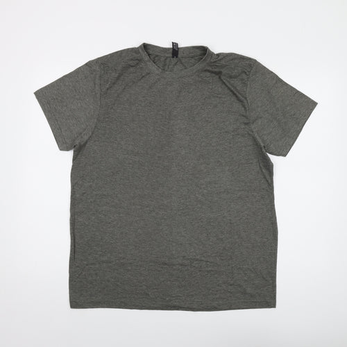 Donnay Mens Grey Polyester T-Shirt Size 2XL Crew Neck