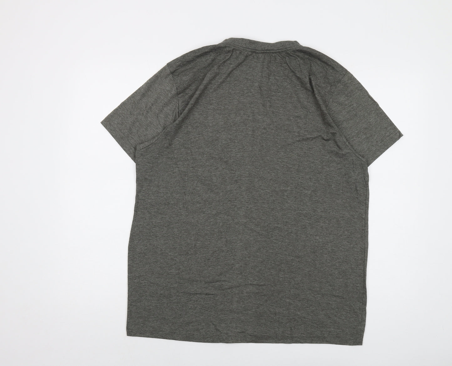 Donnay Mens Grey Polyester T-Shirt Size 2XL Crew Neck