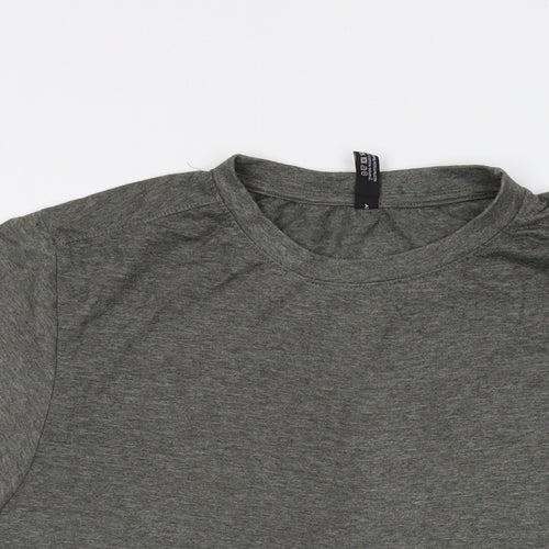 Donnay Mens Grey Polyester T-Shirt Size 2XL Crew Neck
