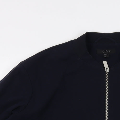 COS Mens Blue Cotton Full Zip Sweatshirt Size S