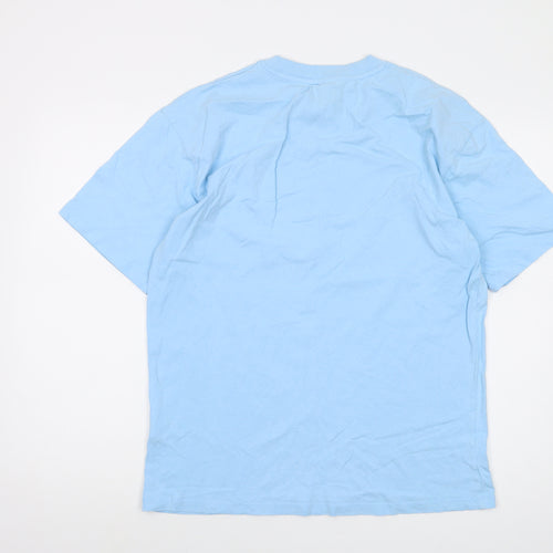 Edwin Mens Blue Cotton T-Shirt Size S Crew Neck