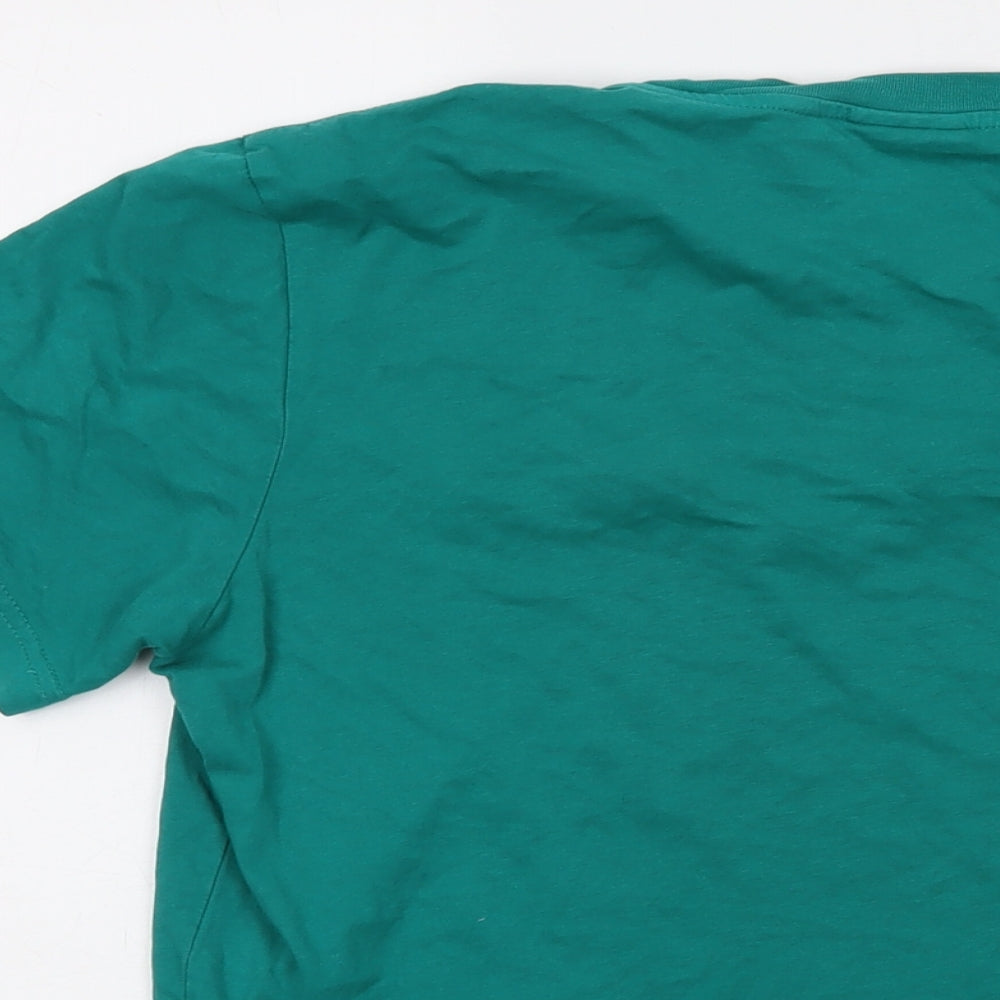 Champion Mens Green Cotton T-Shirt Size M Crew Neck