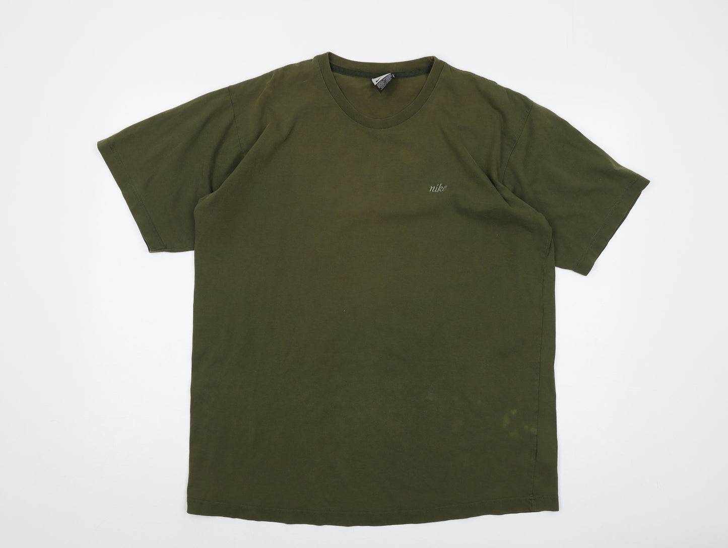 Nike Mens Green Cotton T-Shirt Size XL Crew Neck