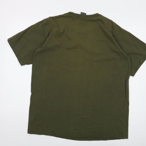Nike Mens Green Cotton T-Shirt Size XL Crew Neck