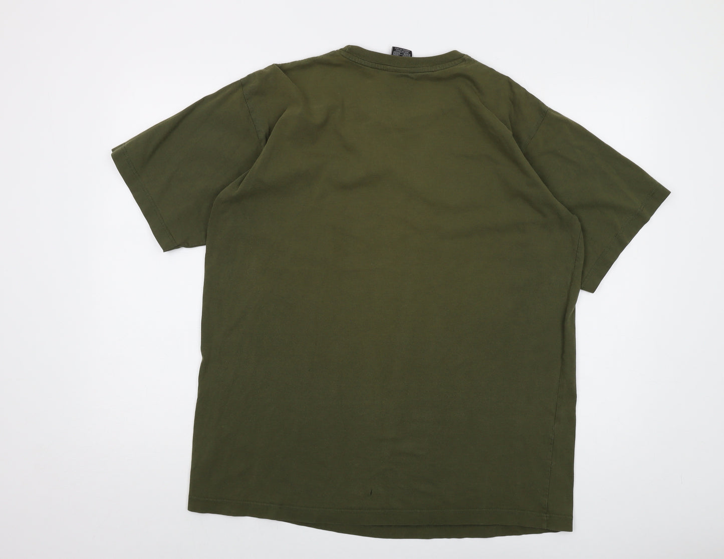 Nike Mens Green Cotton T-Shirt Size XL Crew Neck