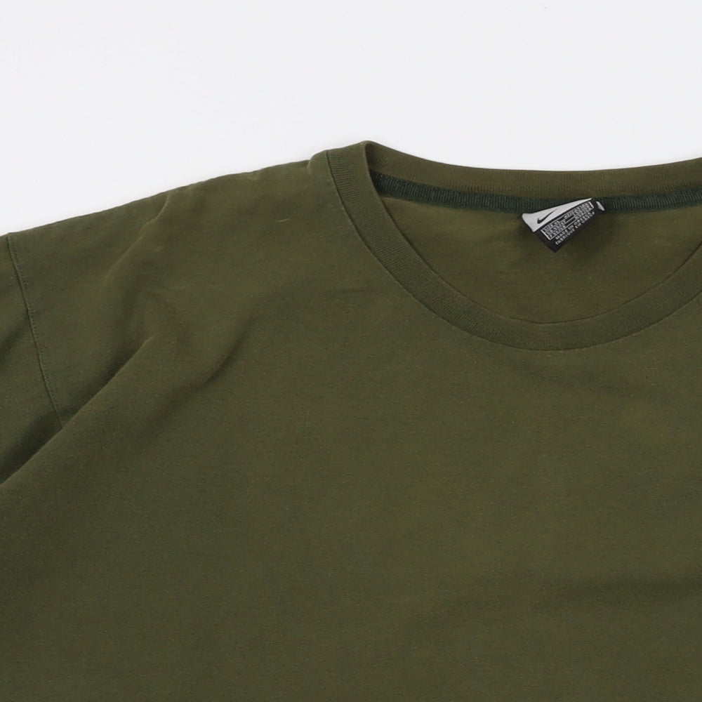 Nike Mens Green Cotton T-Shirt Size XL Crew Neck