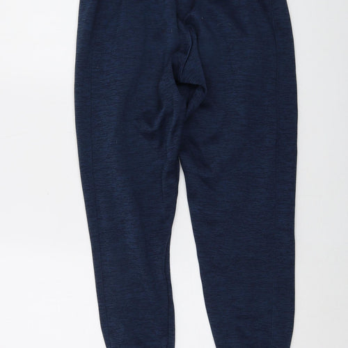 Under armour Womens Blue Polyester Trousers Size S L26 in Regular Drawstring