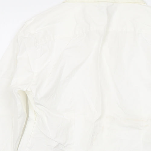 Gap Womens Ivory Cotton Basic Button-Up Size S Collared