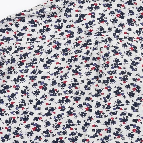 Crew Clothing Womens Multicoloured Floral Viscose Basic Button-Up Size 12 Collared