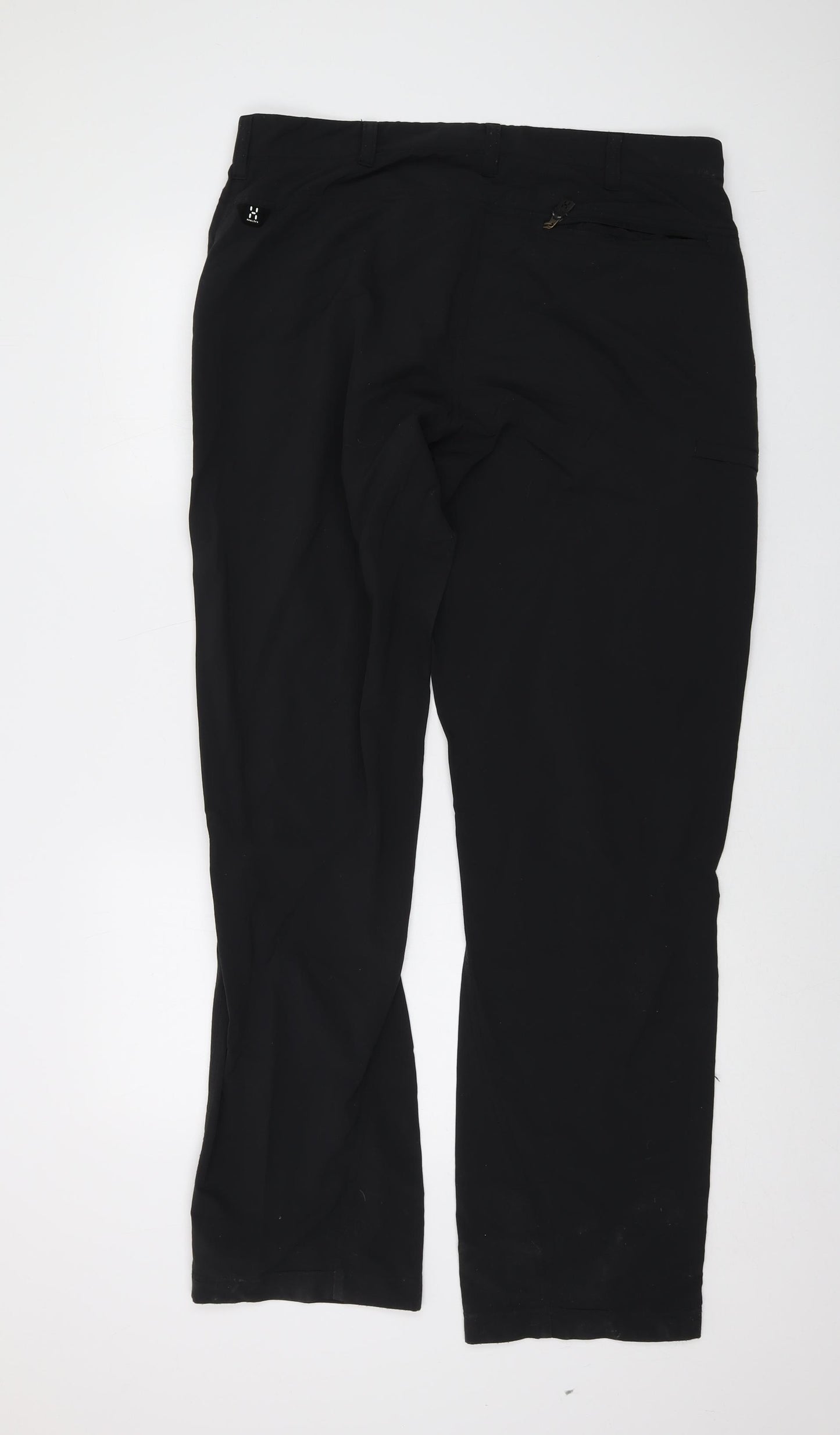 Haglofs Mens Black Polyamide Trousers Size XL L33 in Regular Button
