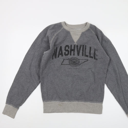 Comp David Womens Grey Cotton Pullover Sweatshirt Size S Pullover