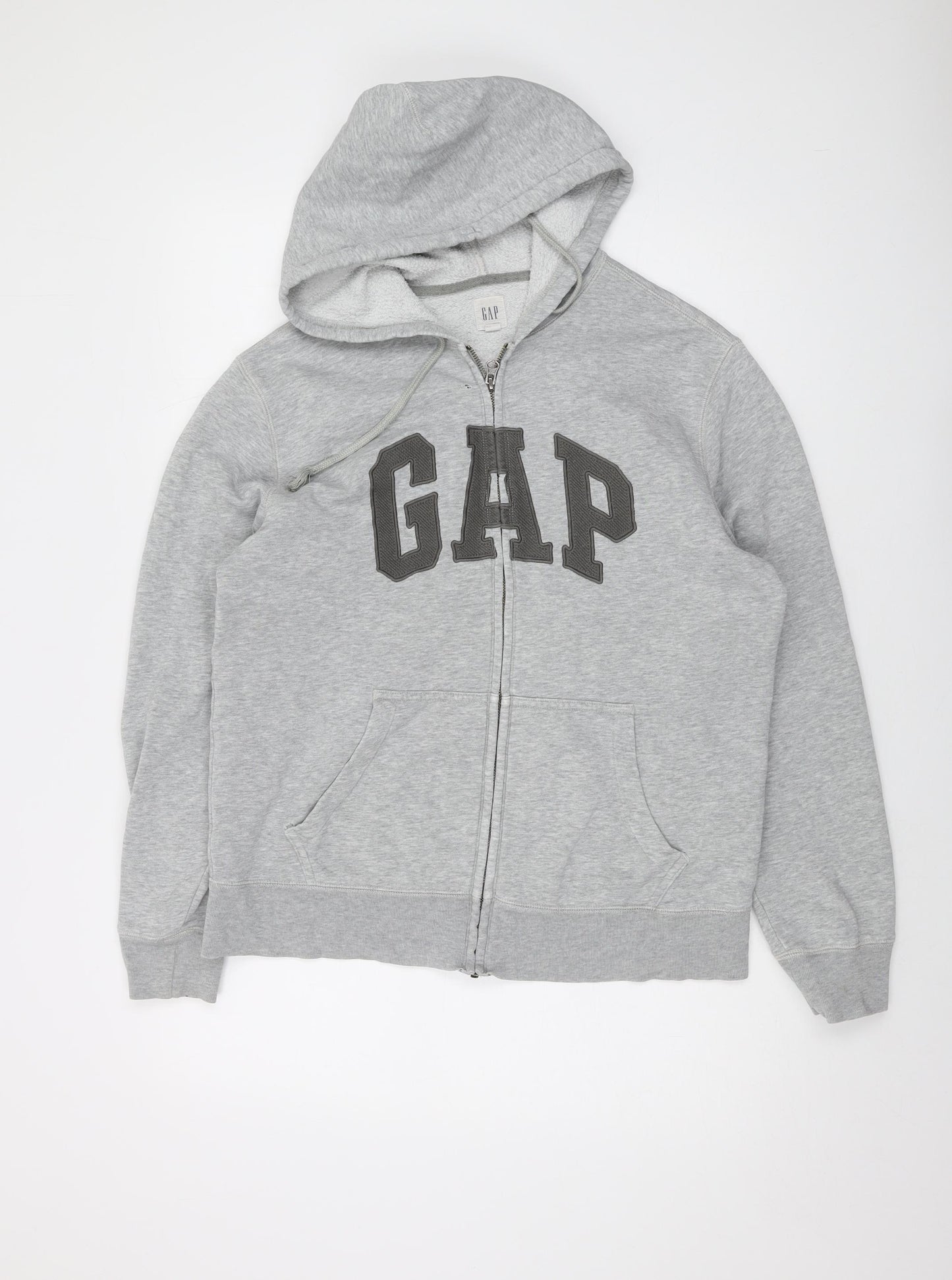 Gap Mens Grey Cotton Full Zip Hoodie Size M