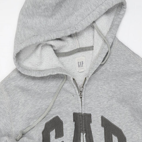 Gap Mens Grey Cotton Full Zip Hoodie Size M