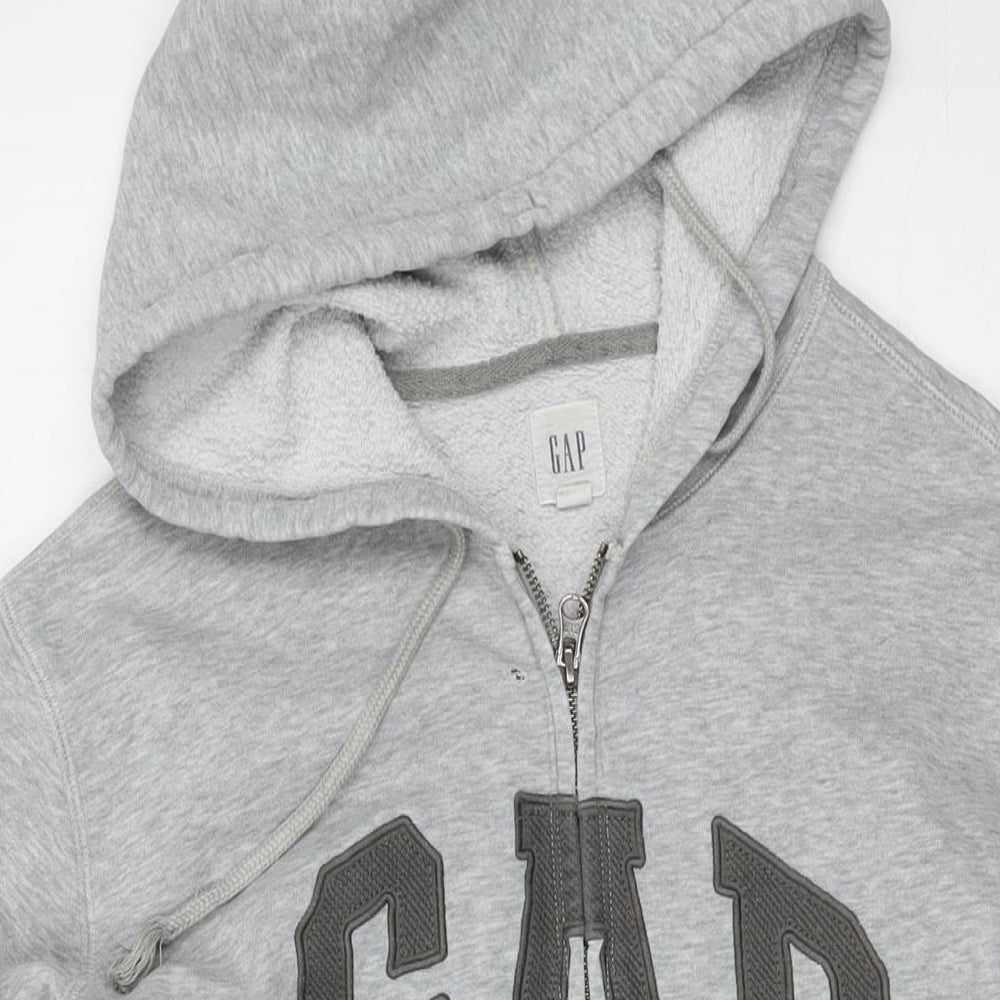 Gap Mens Grey Cotton Full Zip Hoodie Size M