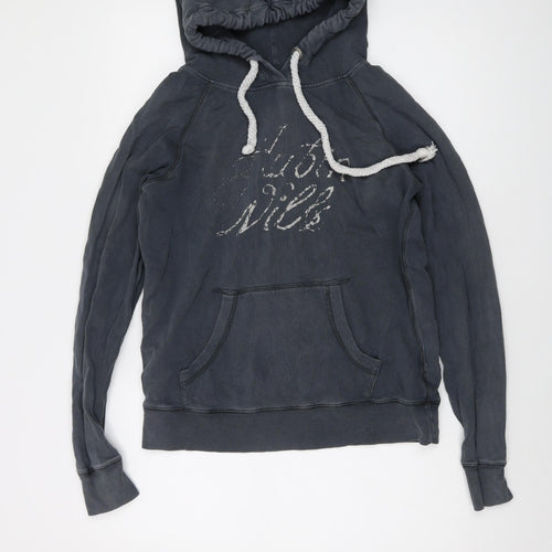 AUBIN & WILLS Womens Grey Cotton Pullover Hoodie Size 10 Pullover